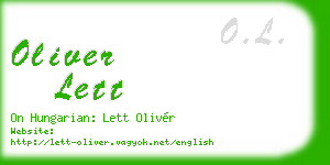 oliver lett business card